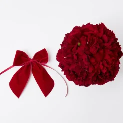Personalised Red Velvet Napkin Bow