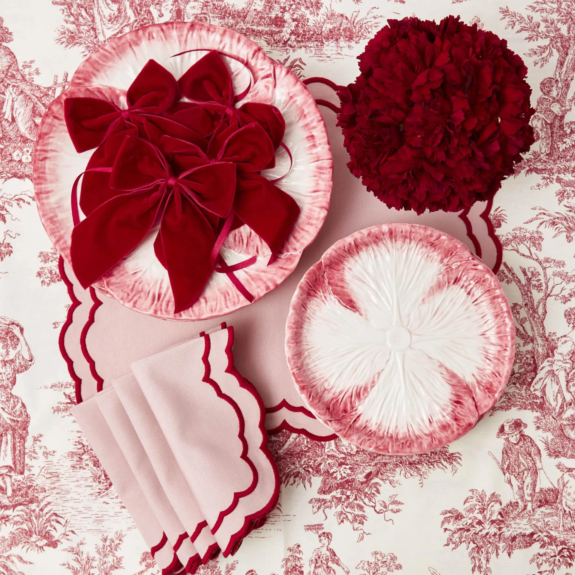 Personalised Red Velvet Napkin Bow