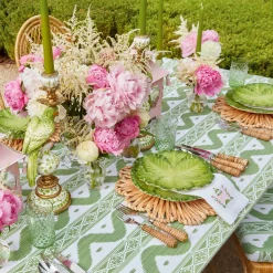 Pink & Green Pagoda Napkins (Set Of 4)