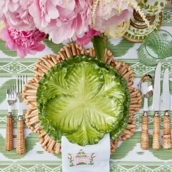 Pink & Green Pagoda Napkins (Set Of 4)