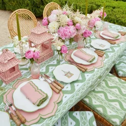 Pink & Green Pagoda Starter Plate