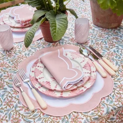 Pink Applique Napkins (Set Of 4)