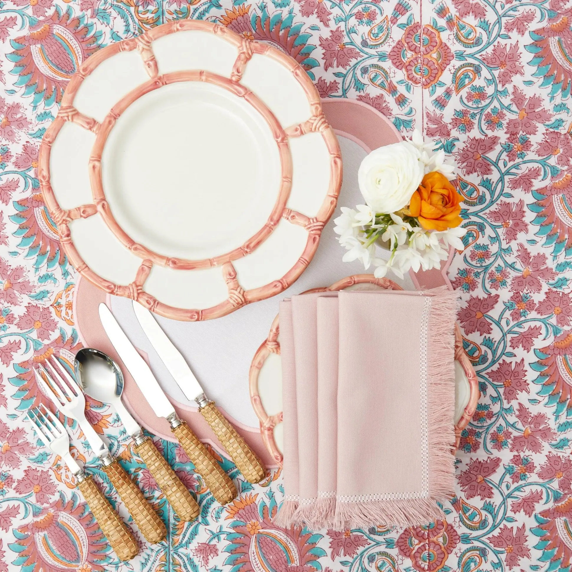 Pink Applique Placemats (Set Of 4)
