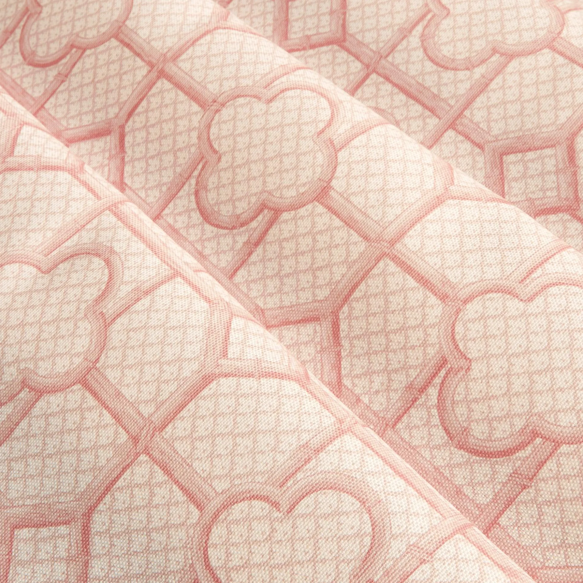 Pink Bamboo Trellis Fabric