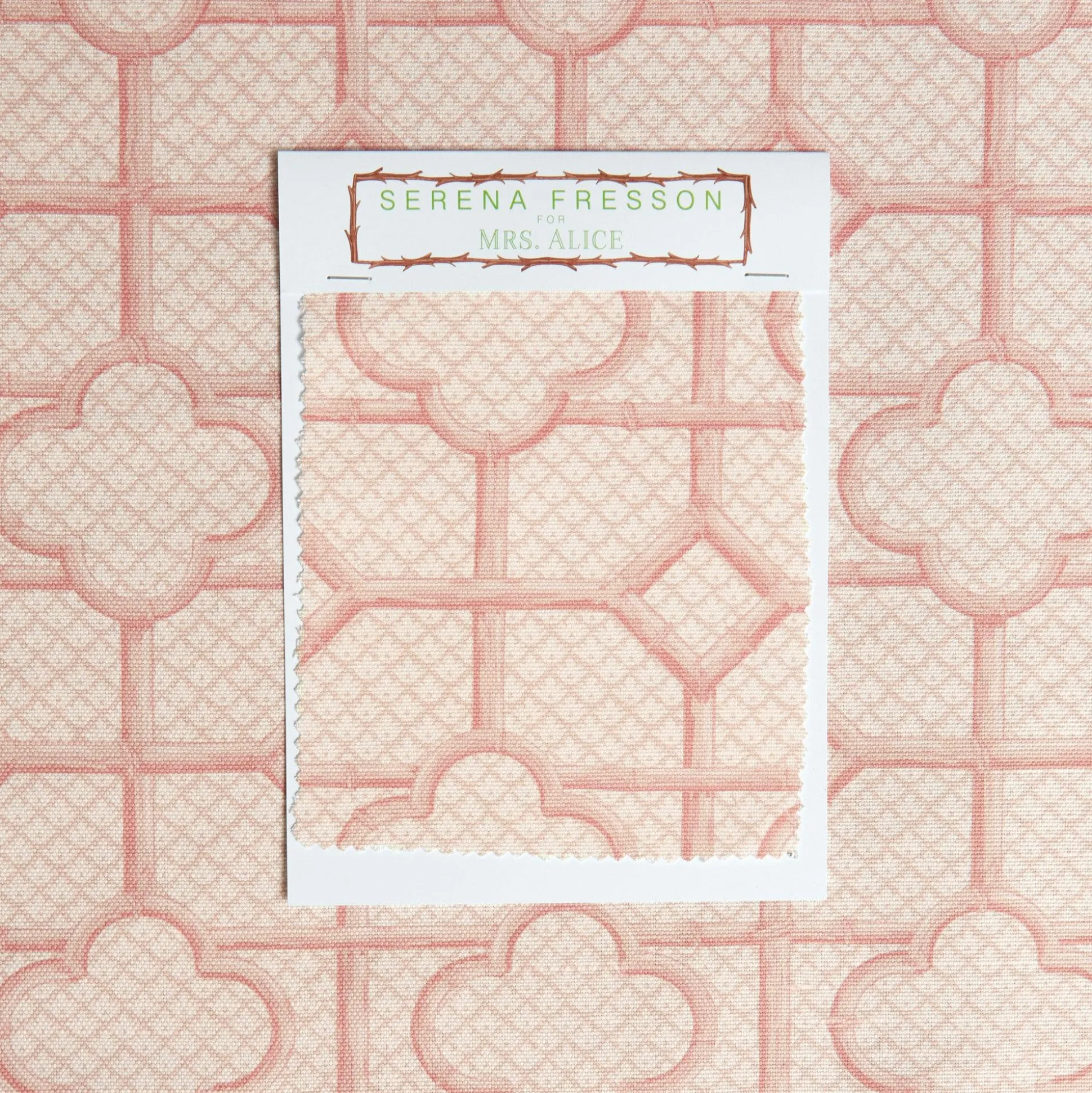 Pink Bamboo Trellis Fabric