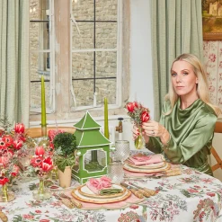 Pink Birdsong Tablecloth