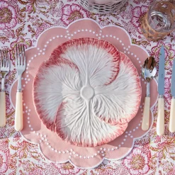 Pink Capri Lettuce Dinner Plate