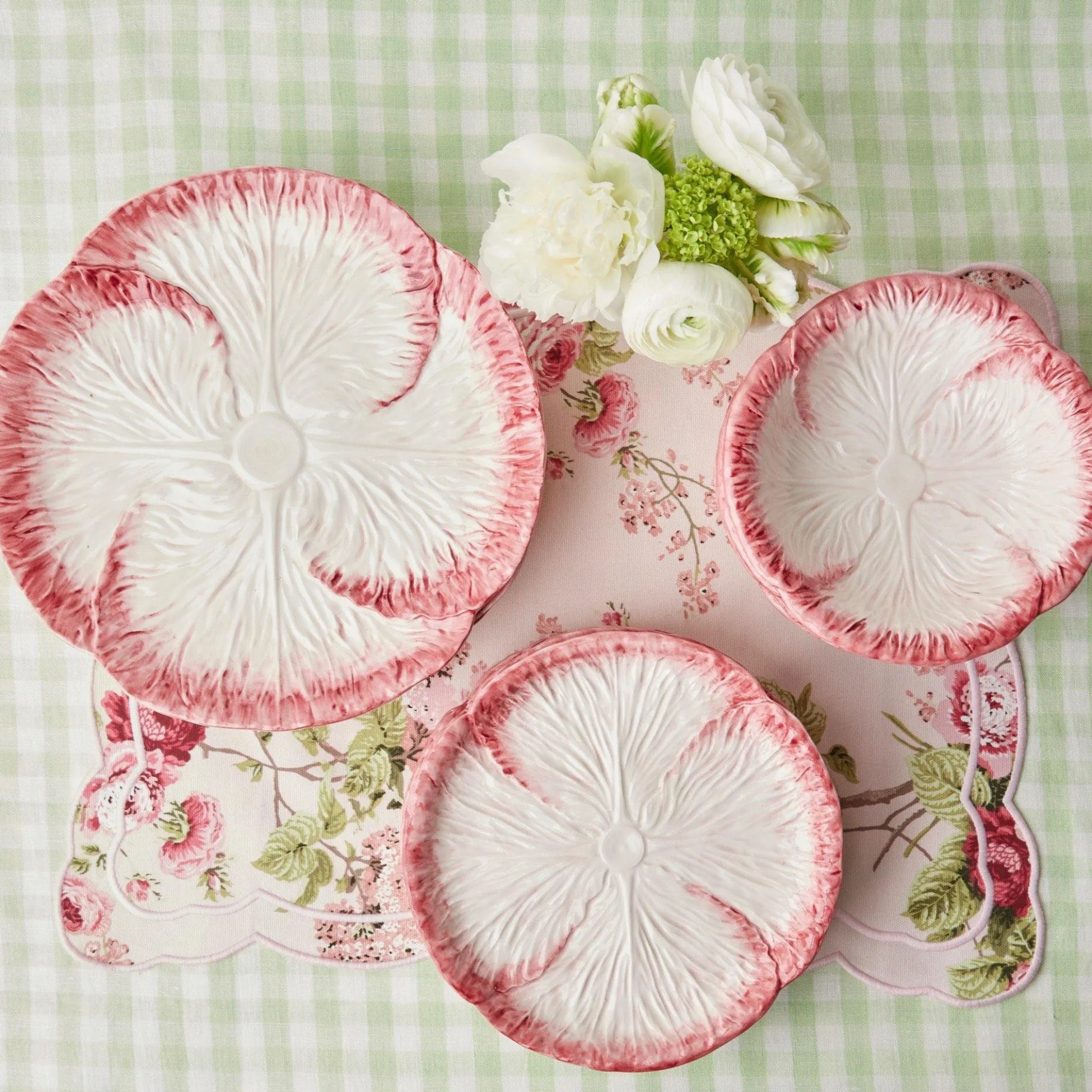 Pink Capri Lettuce Dinner Plate