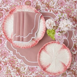 Pink Capri Lettuce Starter Plate (Set Of 4)
