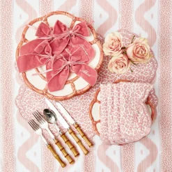 Pink Leopard Ikat Tablecloth
