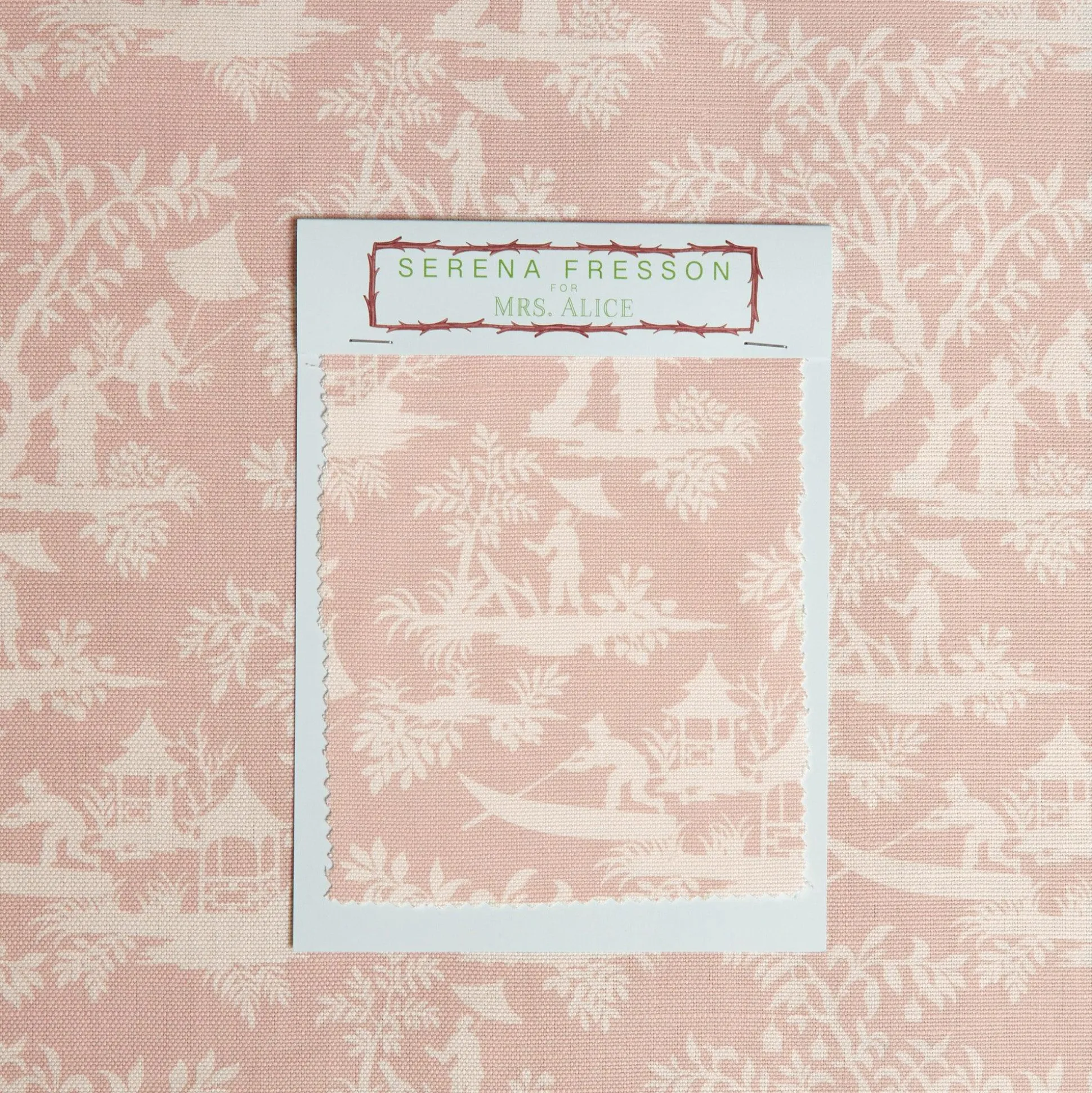 Pink Pagoda Garden Fabric
