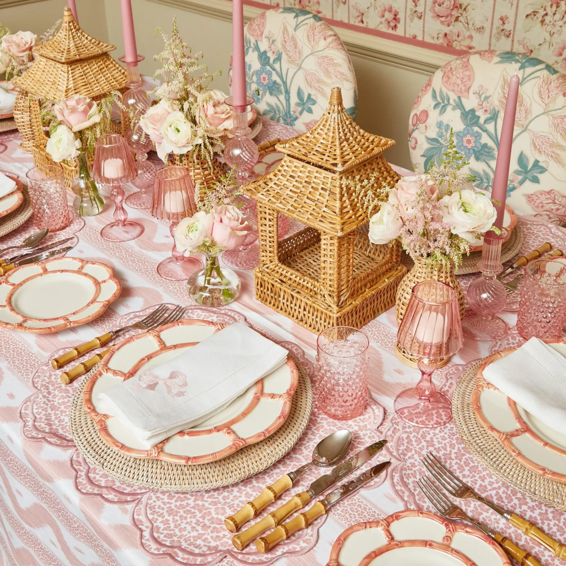 Pink Petal Bamboo Starter Plate