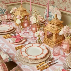 Pink Petal Bamboo Starter Plate