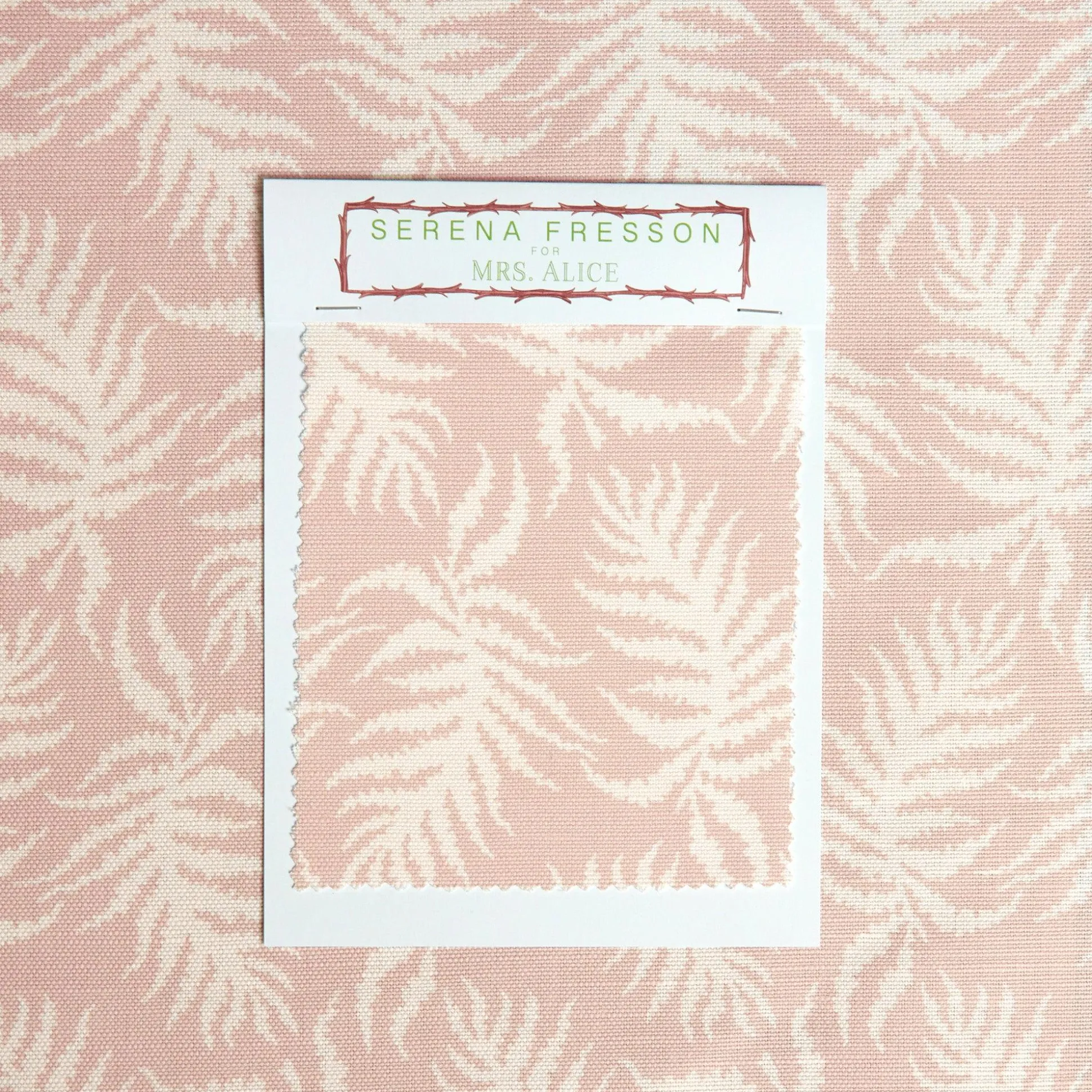 Pink Trailing Ferns Fabric