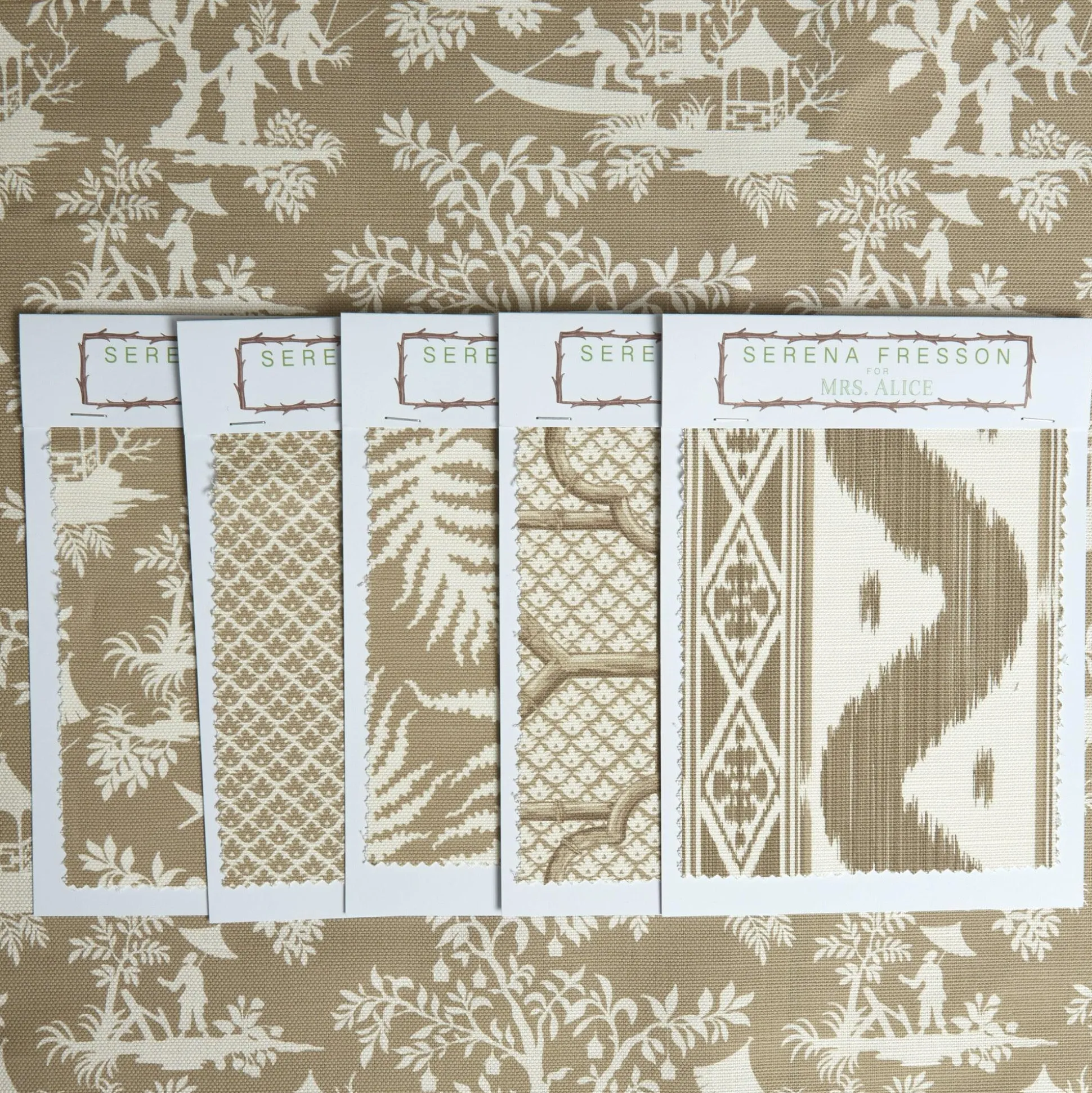 Putty Pagoda Garden Fabric