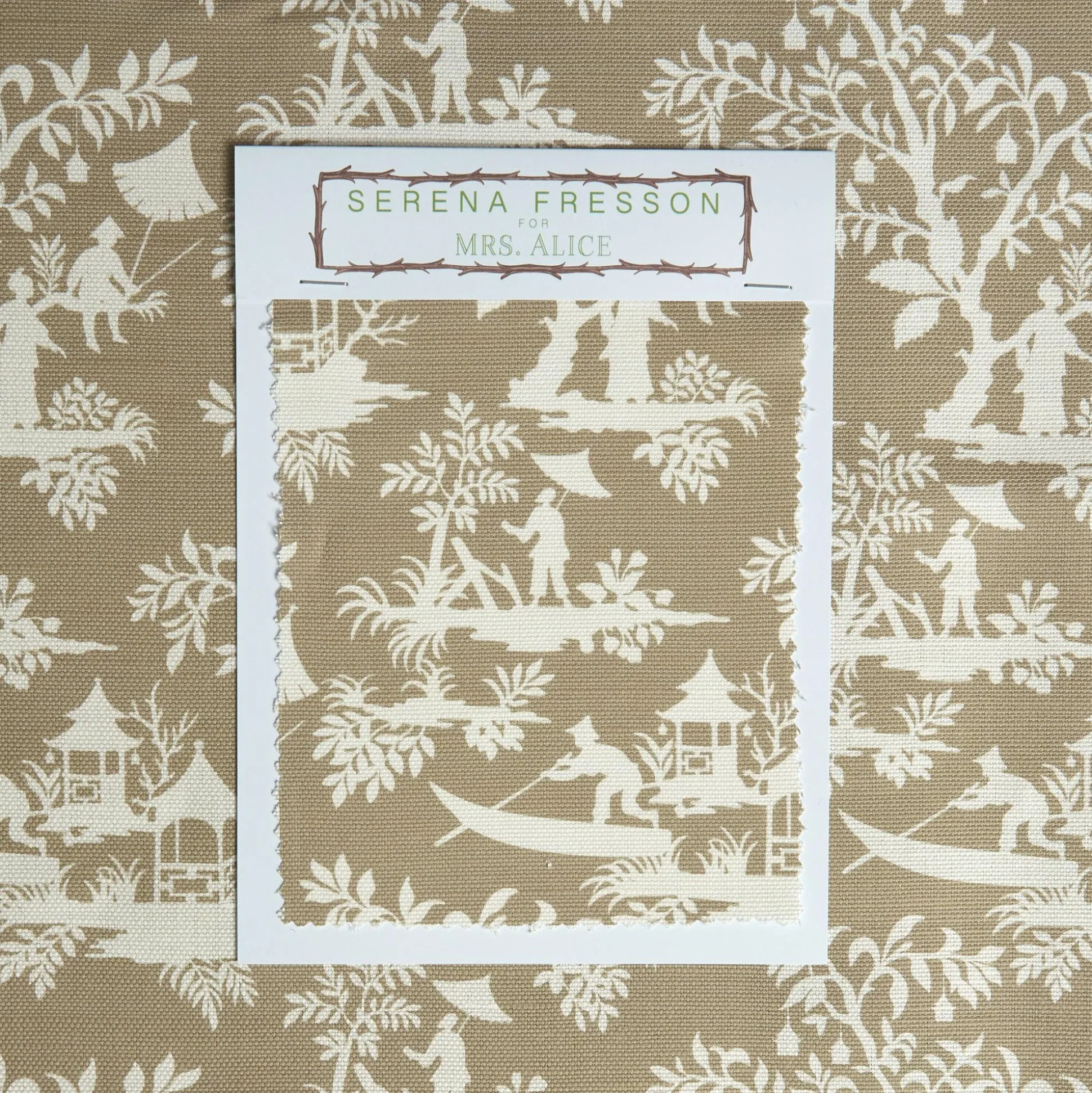 Putty Pagoda Garden Fabric