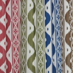 Raspberry Pink Ikat Stripe Fabric