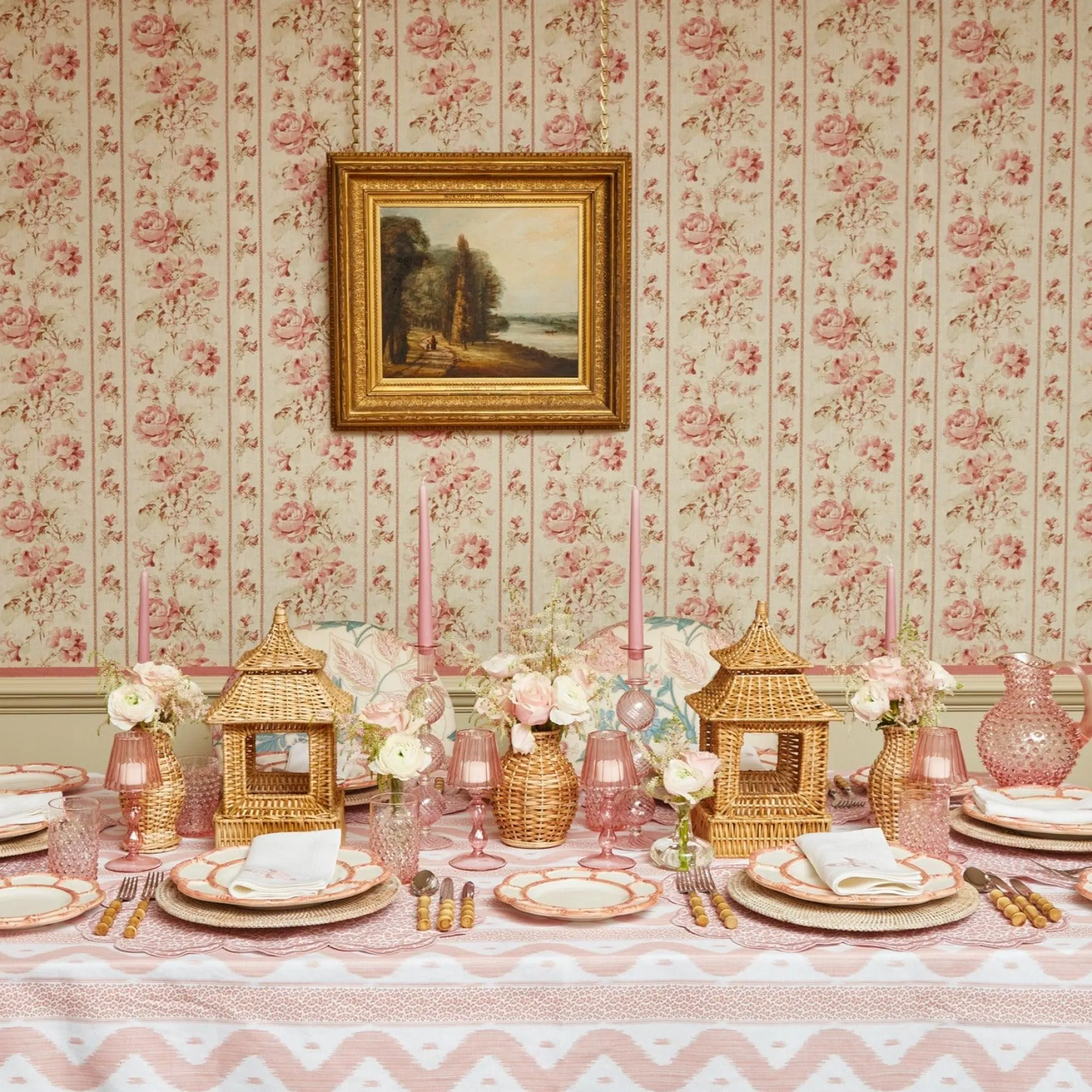 Rose Pink Hobnail Jug