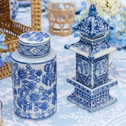 Round Chinoiserie Ginger Jars (Pair)