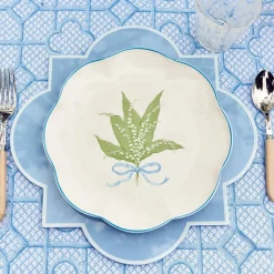 Scalloped Lily Of The Valley Dinner Plate