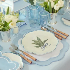 Scalloped Lily Of The Valley Dinner Plate (Set Of 4)