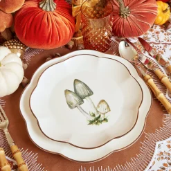 Scalloped Mushroom Starter Plate (Grey)