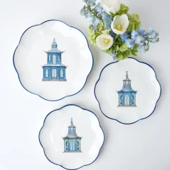 Scalloped Pagoda Dinner Plate