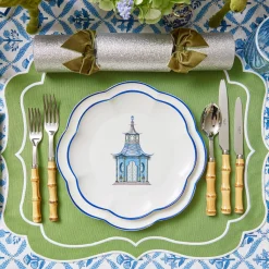 Scalloped Pagoda Starter Plate (Set Of 4)