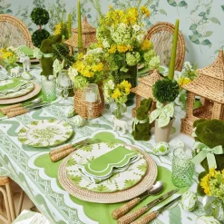 Serena Applique Green Placemats (Set Of 4)