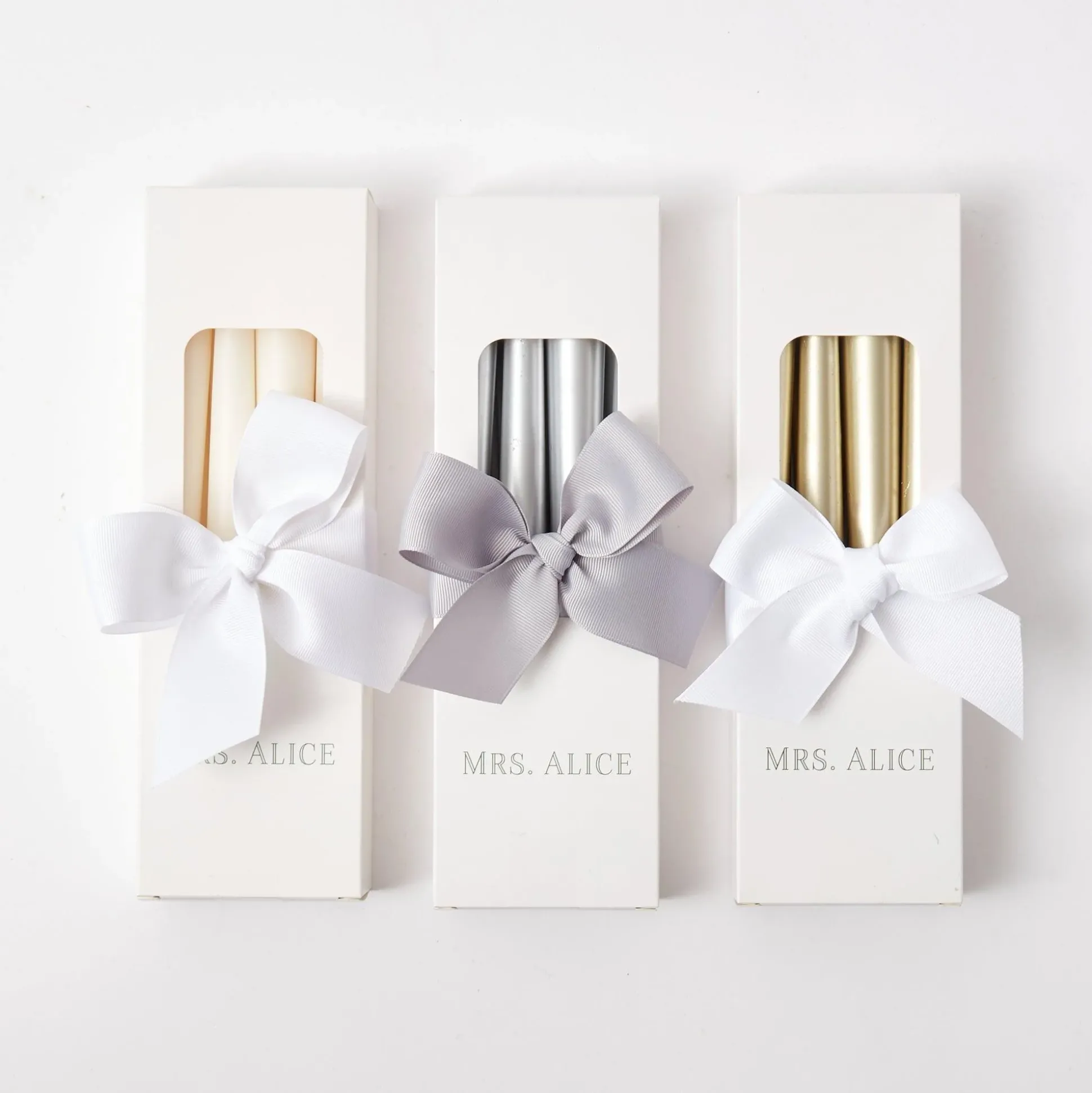 Snow White Candles (Set Of 8)