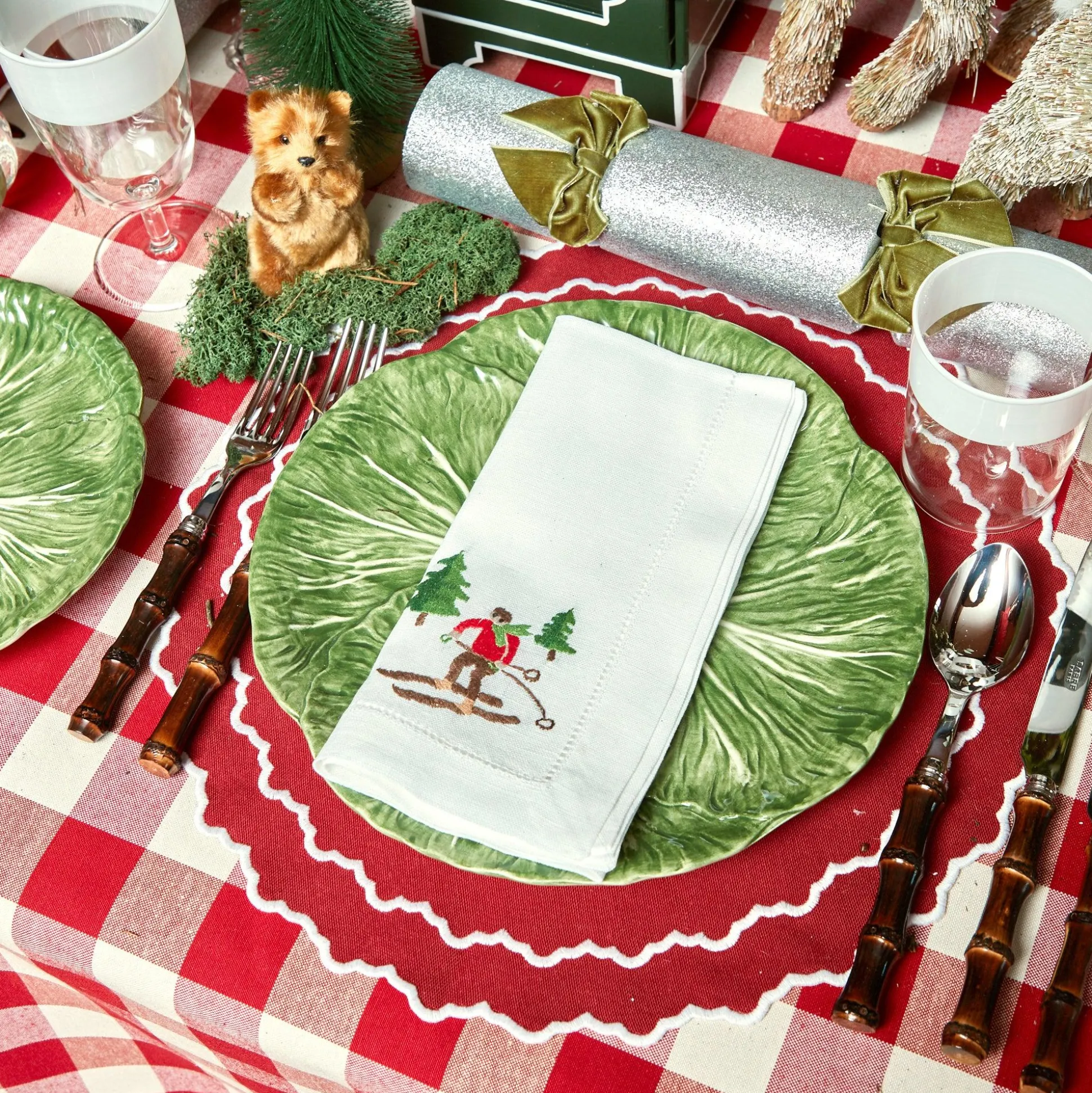 Swiss Red Gingham Tablecloth