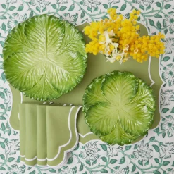 Sylvie Green Embroidered Placemats (Set Of 4)