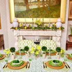 Sylvie Green Embroidered Placemats & Napkins (Set Of 4)