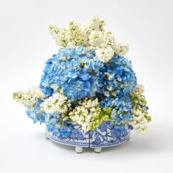 Three Piece Chinoiserie Vase