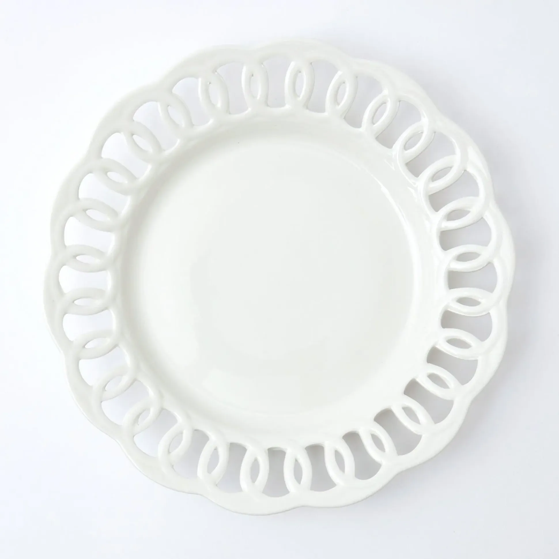 White Lace Dinner Plate