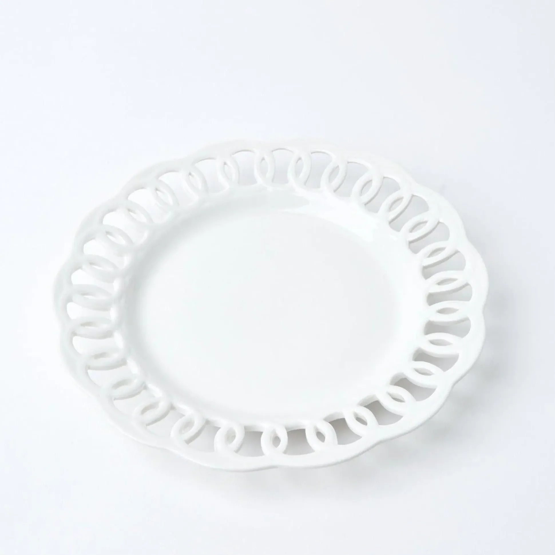 White Lace Dinner Plate