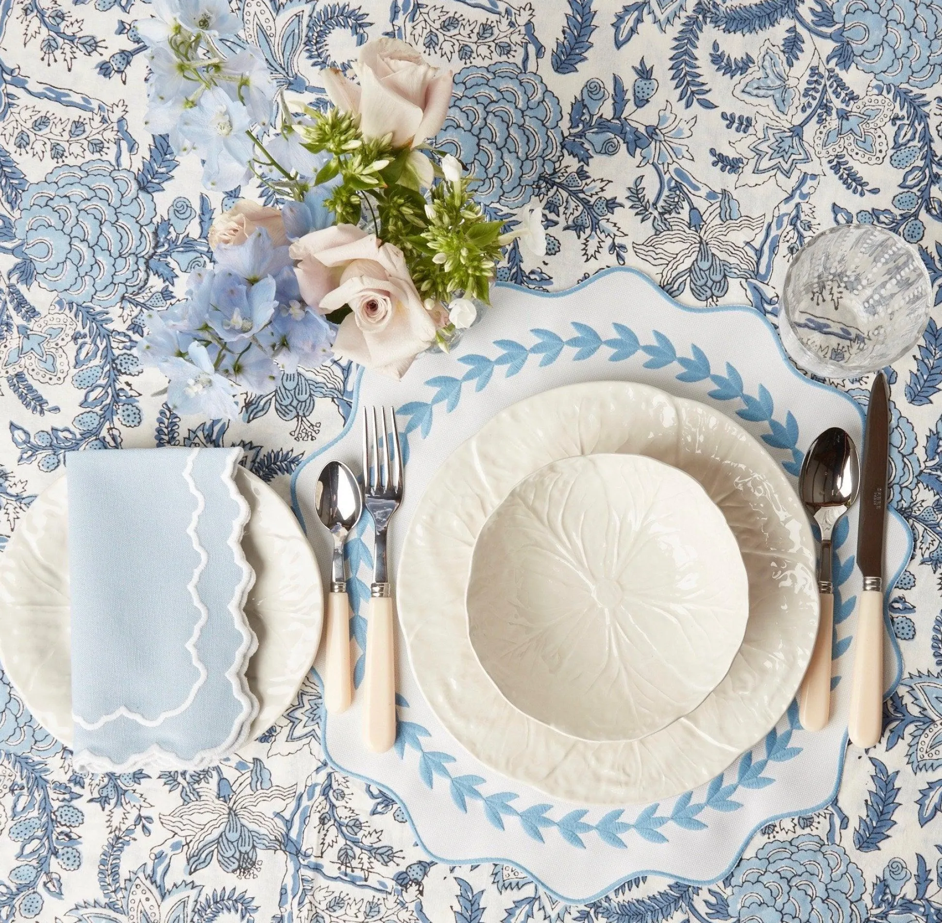 White Lettuce Dinner Plate