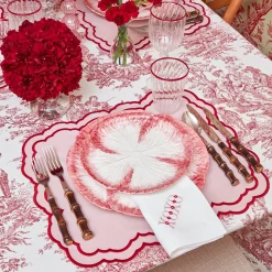 White Linen Xoxo Napkins (Set Of 4)