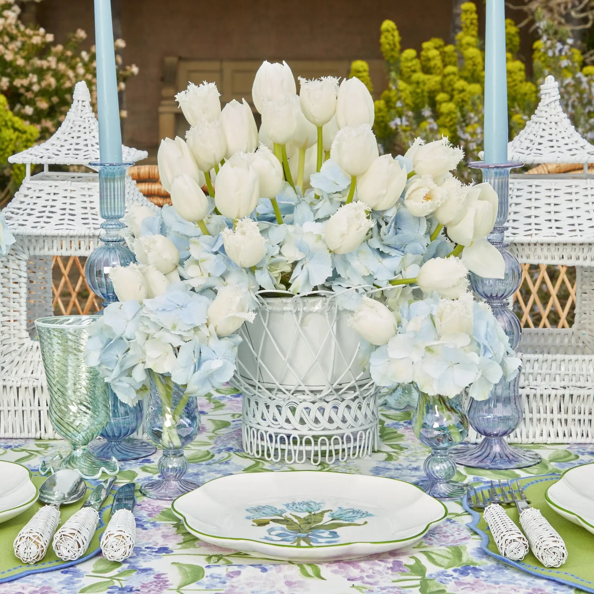 White Metal Planter