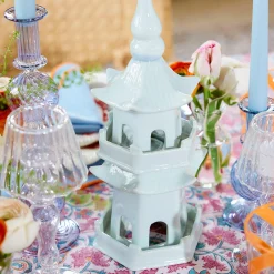 White Porcelain Pagodas (Pair)