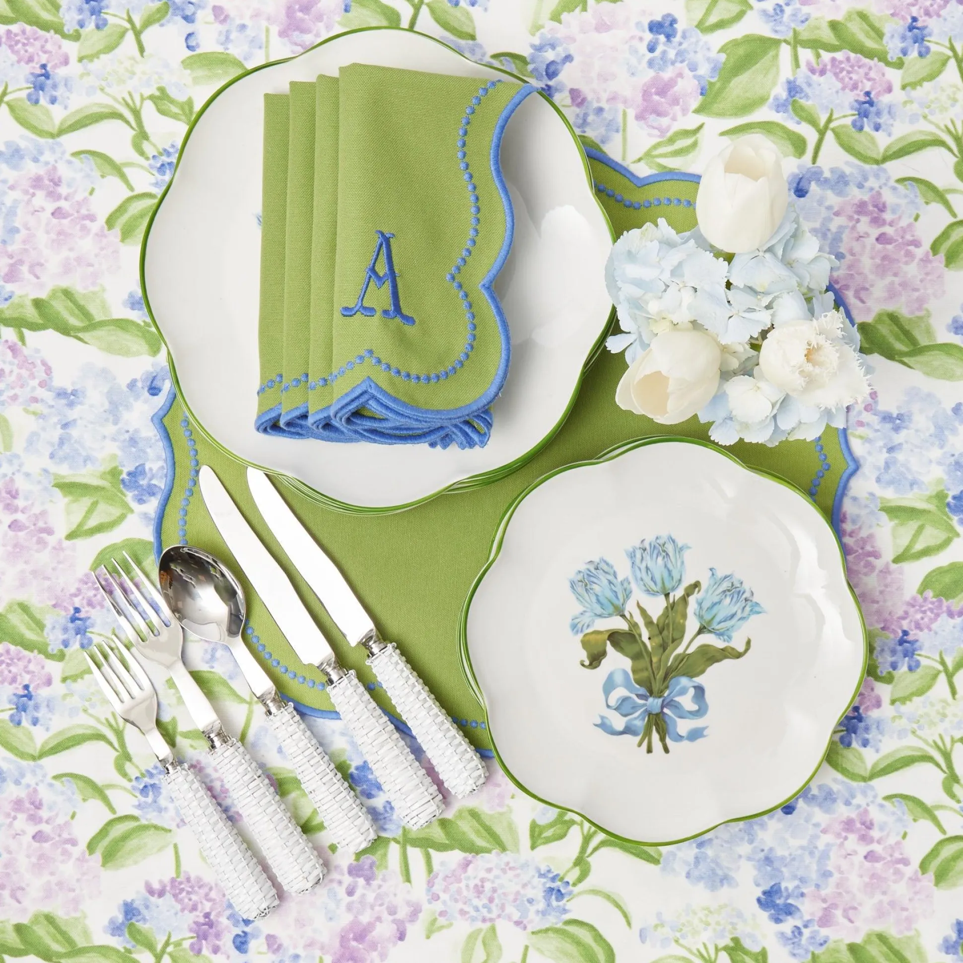 White Rattan Cutlery (5 Piece)