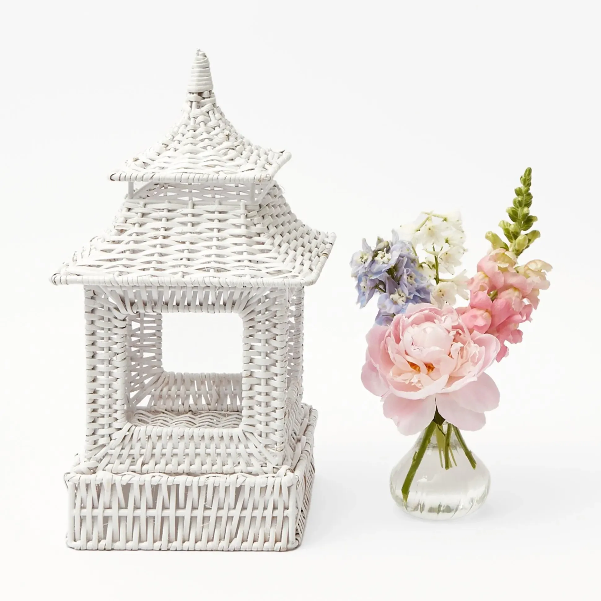 White Rattan Decoration Set