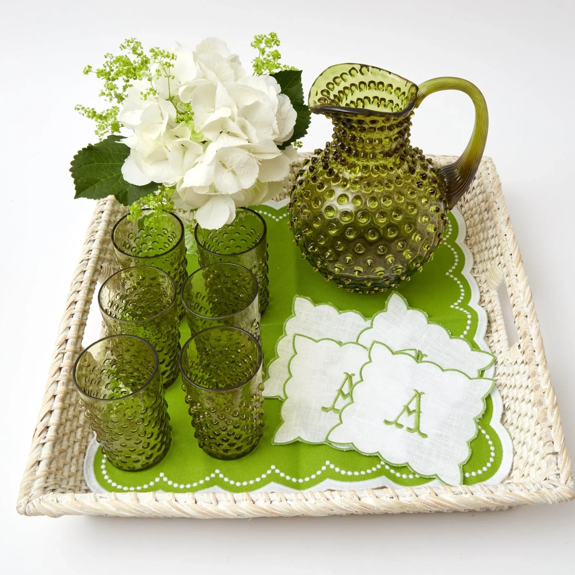 White Rattan Tray
