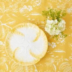 Yellow Capri Lettuce Dinner Plate