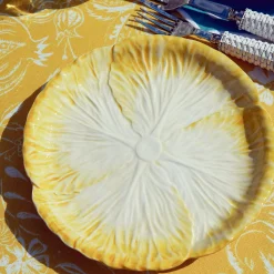 Yellow Capri Lettuce Starter Plates (Set Of 4)